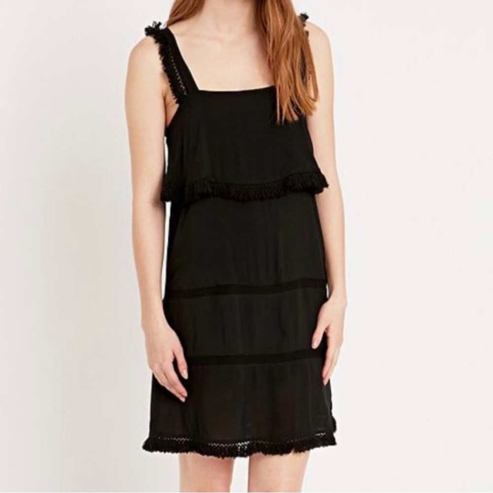 Little White Lies Ruffle Swing “Roxanne” Dress, Black, Sz Small NWT